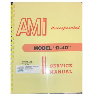 AMI Model D-40 Jukebox Service Manual