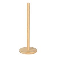 Urban Living Keukenrolhouder - 1 rol - bamboe - lichtbruin - 33x12 cm