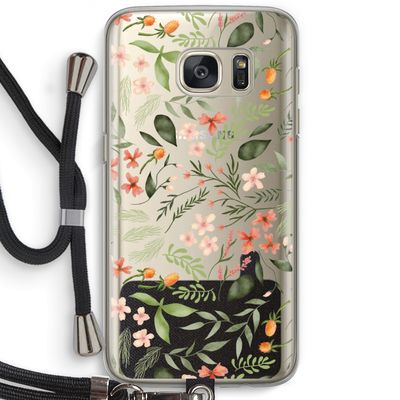 Sweet little flowers: Samsung Galaxy S7 Transparant Hoesje met koord