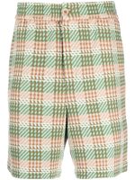 Drôle De Monsieur short en tweed à carreaux - Vert