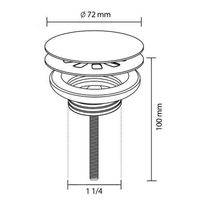 Wastafel Afvoerplug Differnz Always Open 10 cm Mat Wit