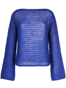 Forte Forte pull en maille ajourée - Bleu