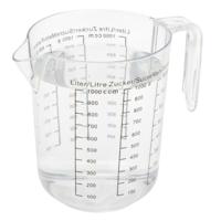 Maatbeker - 1 liter - transparant - kunststof - 13 x 15 cm