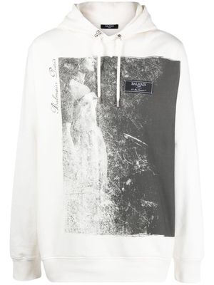 Balmain hoodie Jolie Madame en coton - Blanc