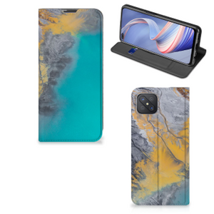 OPPO Reno4 Z 5G Standcase Marble Blue Gold