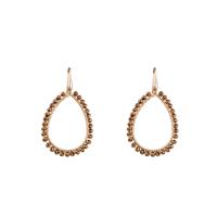 Day&Eve Hang Oorbellen Beads Open Drop Coffee | Goud