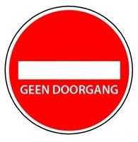 Vloersticker geen doorgang - Ø 250 mm - thumbnail