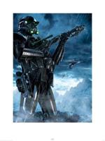 Kunstdruk Star Wars Rogue One Death Trooper Rain 60x80cm