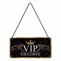 Zwart ophangbordje VIP   -