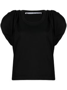 Alexander Wang t-shirt à manches froncées - Noir