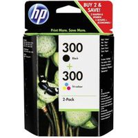 HP 300 originele zwarte/drie-kleuren inktcartridges, 2-pack - thumbnail