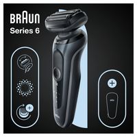 Braun Series 6 61-N1000s Scheerapparaat met scheerblad Zwart, Grijs - thumbnail