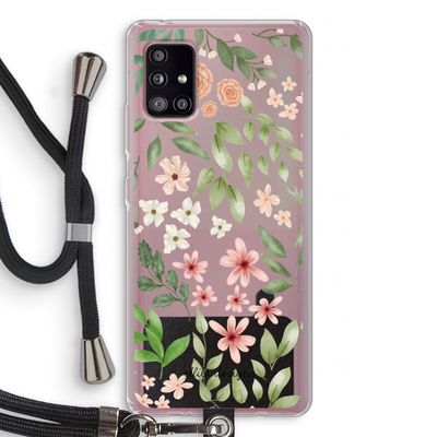 Botanical sweet flower heaven: Samsung Galaxy A51 5G Transparant Hoesje met koord