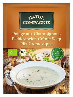 Paddestoel cremesoep bio