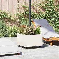 Parasolbasis met plantenbak Wit 45 x 45 x 45 cm Staal