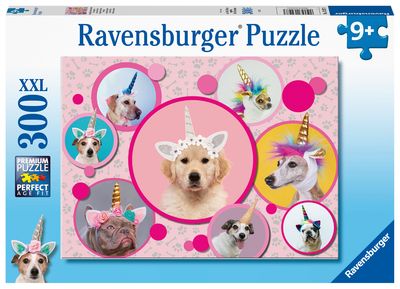 Ravensburger puzzel 300 stukjes schattige eenhoorn-honden