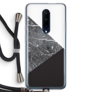 Combinatie marmer: OnePlus 7 Pro Transparant Hoesje met koord
