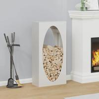 VidaXL Brandhoutrek 50x23x100 cm koudgewalst staal wit