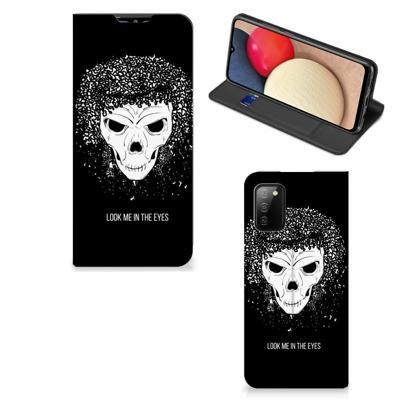 Mobiel BookCase Samsung Galaxy M02s | A02s Skull Hair Mobiel BookCase Samsung Galaxy M02s | A02s Skull Hair