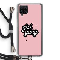 Girl Gang: Samsung Galaxy A12 Transparant Hoesje met koord Girl Gang: Samsung Galaxy A12 Transparant Hoesje met koord