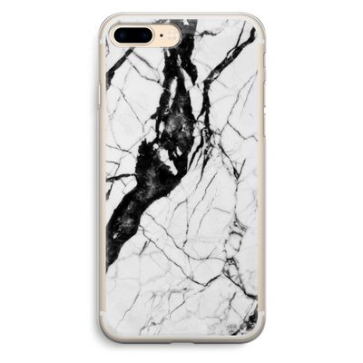 Witte marmer 2: iPhone 7 Plus Transparant Hoesje