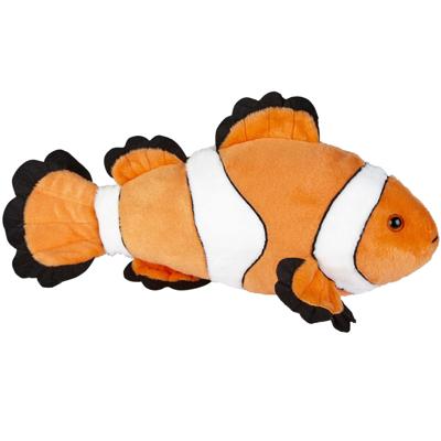Pluche knuffel zeedieren Clownsvis Nemo - oranje/wit - 40 cm
