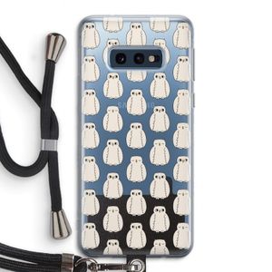 Uilen: Samsung Galaxy S10e Transparant Hoesje met koord