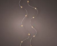 Micro LED string BO l95 cm zilver/klassiek warm kerstverlichting - Lumineo