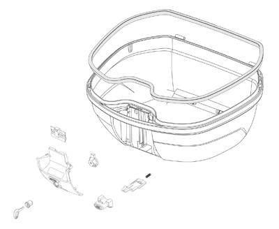 GIVI B37NT / B360NT Onderschaal, & deksel voor koffers op de moto, ZB37FNTM