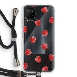 Framboosjes: Huawei P40 Lite Transparant Hoesje met koord