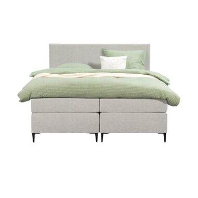 Boxspring Liv egaal - ecru - 180x200 cm - slanke poot - Leen Bakker