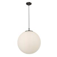 Searchlight Glazen hanglampAtom Ø 30cm met zwart - 6088
