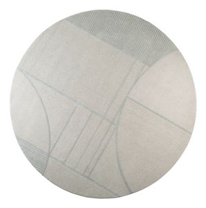 Zuiver Rond Vloerkleed 'Bliss' 240cm, kleur Grijs/Blauw