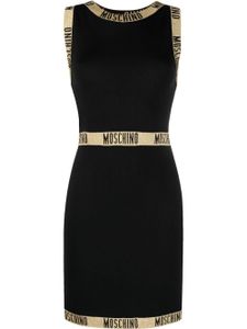 Moschino robe évasée à finitions à logo - Noir