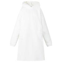 VidaXL Deken hoodie wit l fleece en flanel