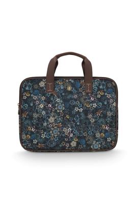 Pip Studio Olivia Laptoptas Tutti i Fiori Blauw
