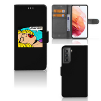 Samsung Galaxy S21 Wallet Case met Pasjes Popart Oh Yes - thumbnail