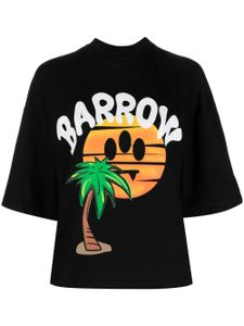 BARROW t-shirt en coton à logo imprimé - Noir