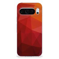 TPU Hoesje voor Google Pixel 9 | 9 Pro Polygon Red