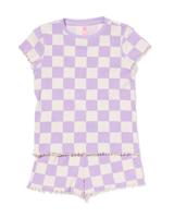 HEMA Kinder Shortama Rib Ruiten Paars (paars)