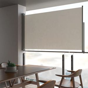 VidaXL Tuinscherm uittrekbaar 140x300 cm crèmekleurig