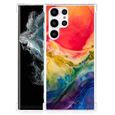 Back Cover Samsung Galaxy S22 Ultra Watercolor Dark Back Cover Samsung Galaxy S22 Ultra Watercolor Dark