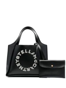 Stella McCartney sac cabas à logo brodé - Noir