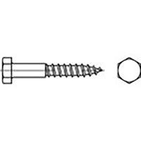 TOOLCRAFT TO-6855600 Zeskant houtschroeven 160 mm Buitenzeskant DIN 571 Staal Verzinkt 25 stuk(s)