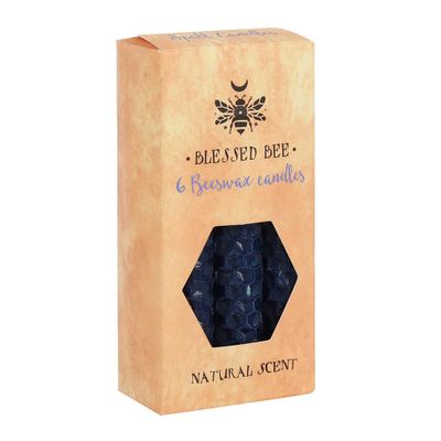 Bijenwas Spell Kaarsen (Blauw - 6 kaarsen)