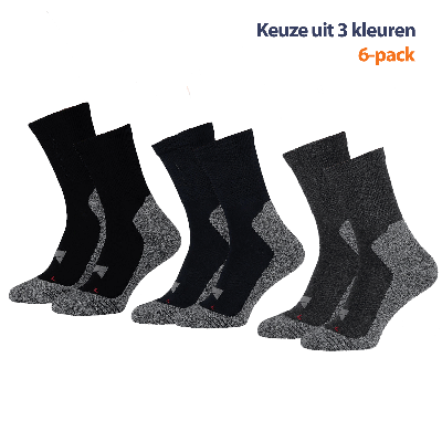 Xtreme Hiking Sokken 6-pack Multi Antraciet-45/47