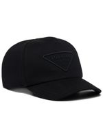 Prada casquette à logo brodé - Noir