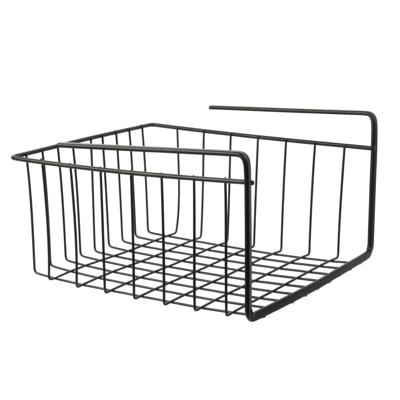 Hangmand voor kast - metaal - 26 x 14 x 26 cm - zwart - kastmandje - opbergers