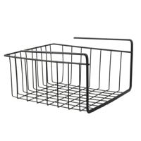 Hangmand voor kast - metaal - 26 x 14 x 26 cm - zwart - kastmandje - opbergers
