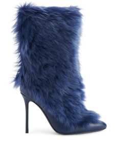 Giuseppe Zanotti bottines Micole 105 mm en peau lainée - Bleu